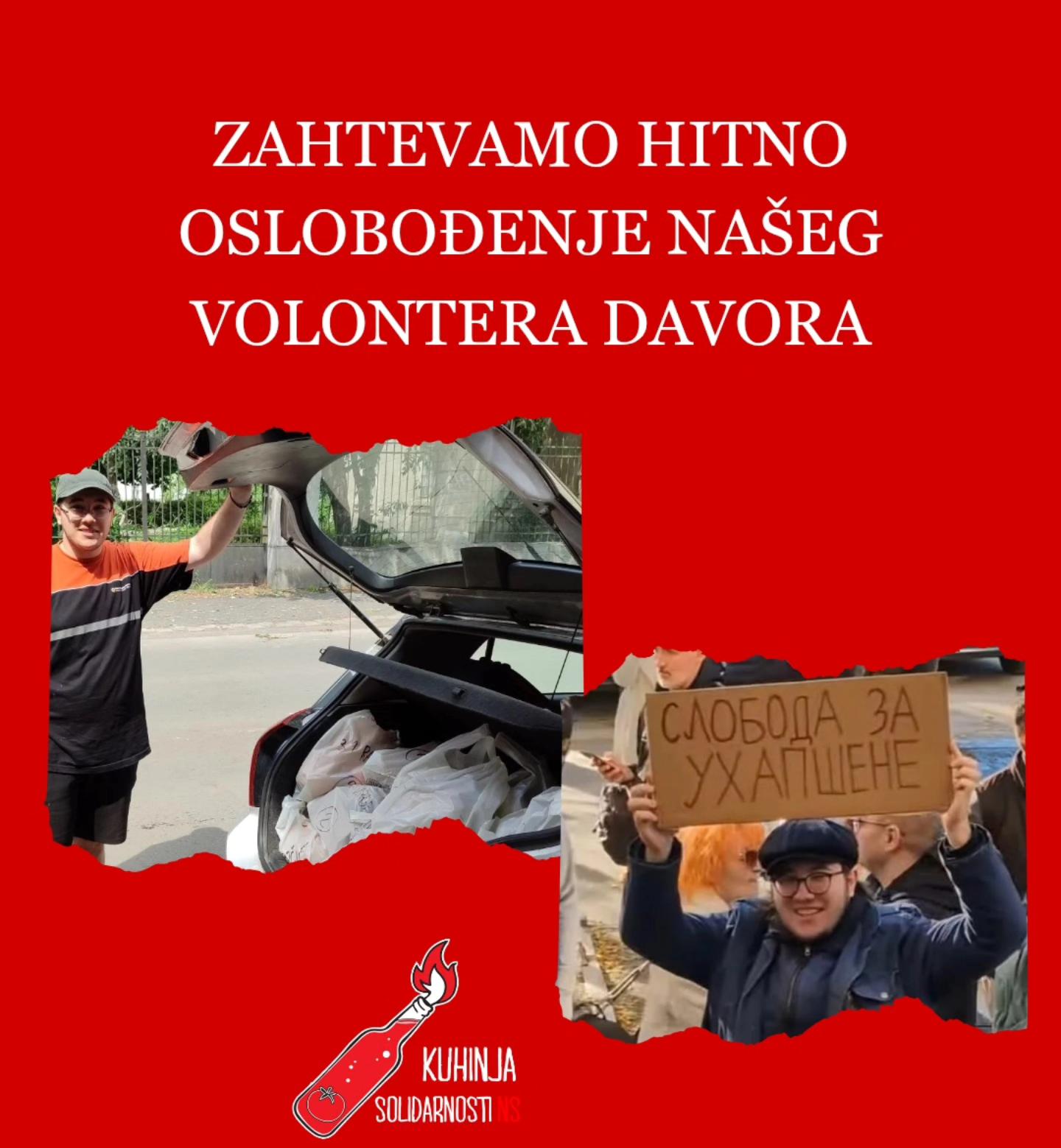 Srbija: priveden aktivista Solidarne kuhinje NS